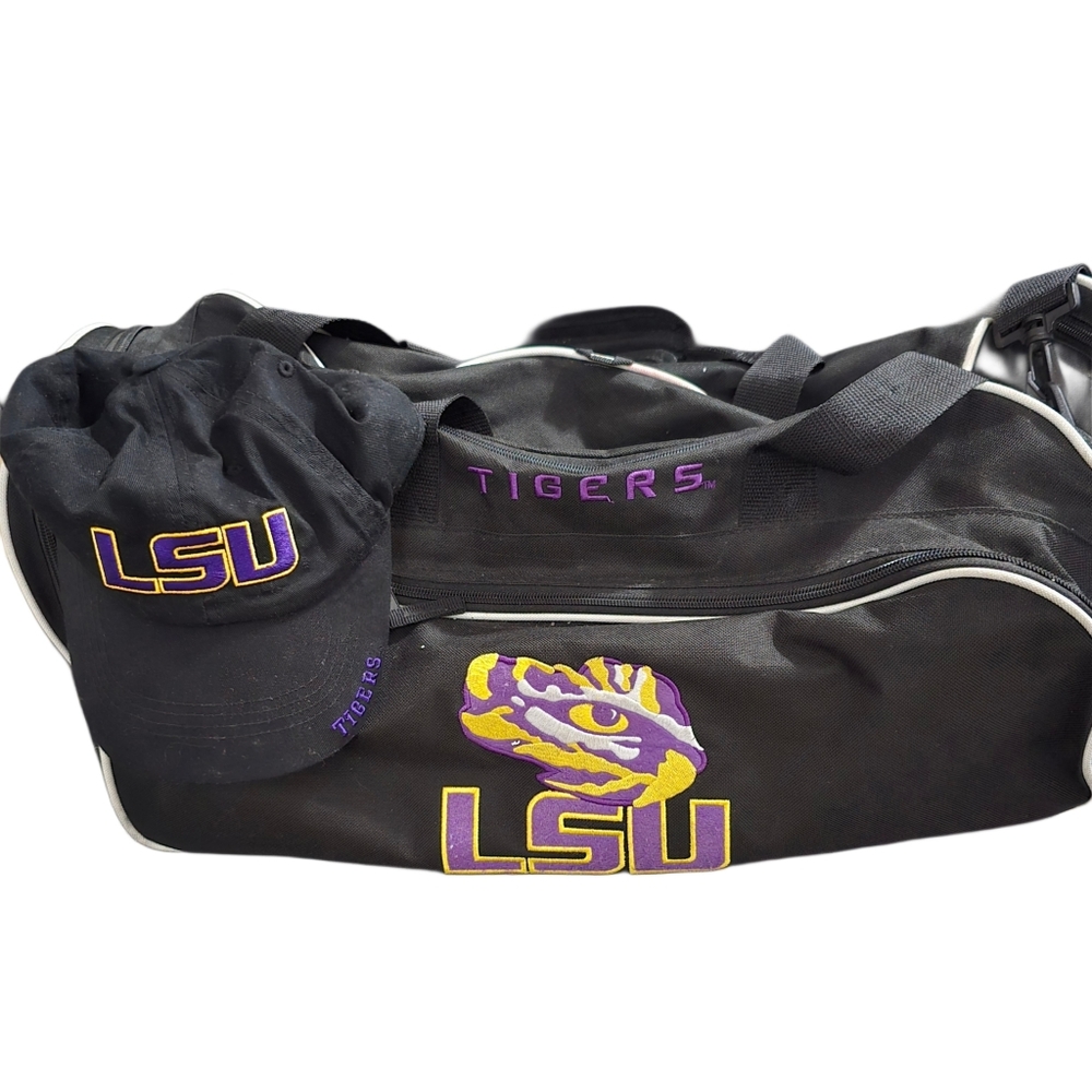 LSU Black Gym/Luggage Bag & Cap